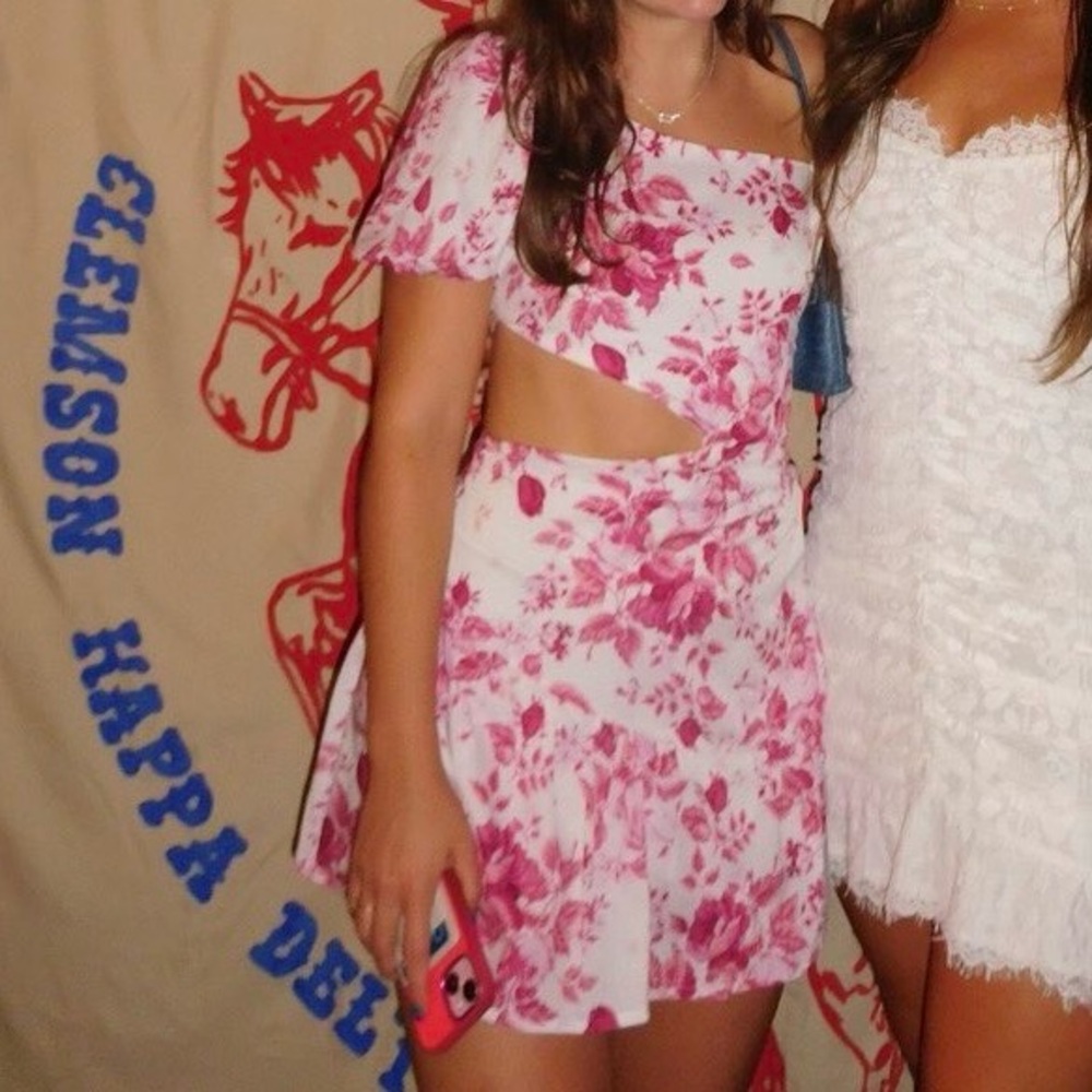 Floral Cutout Dress